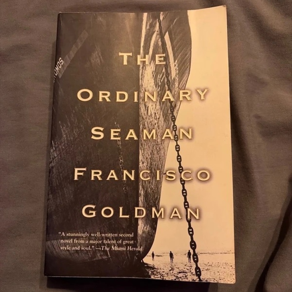 The Ordinary Seaman by Francisco Goldman — Black & Beige Book Cover